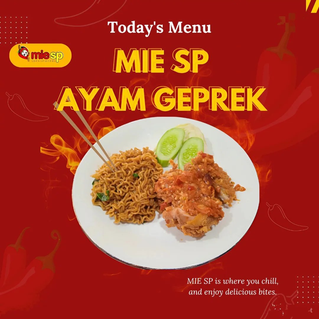 Mie SP Ayam Geprek